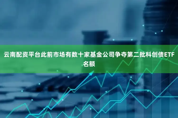 云南配资平台此前市场有数十家基金公司争夺第二批科创债ETF名额